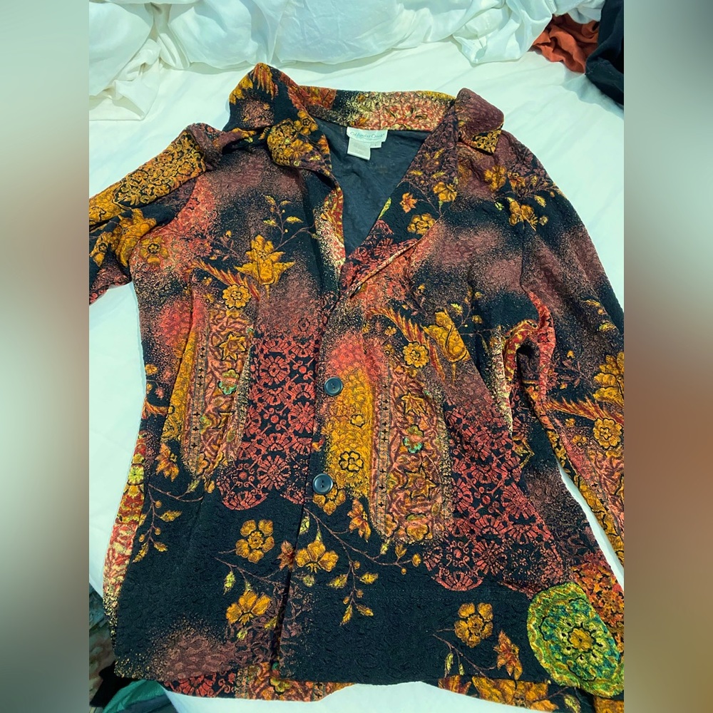 70s vintage long sleeve button up shirt